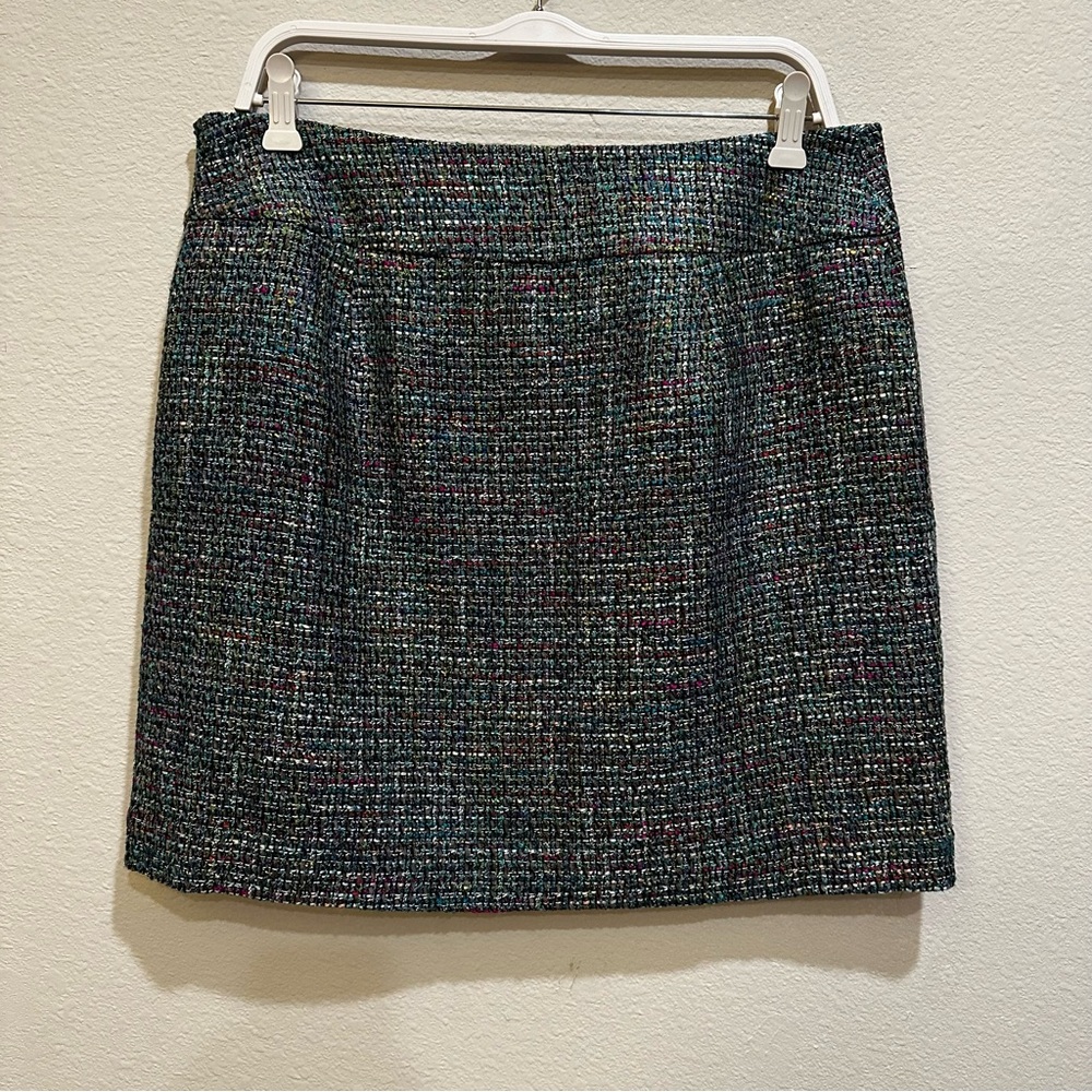 Loft  Multicolor Tweed Skirt size 10